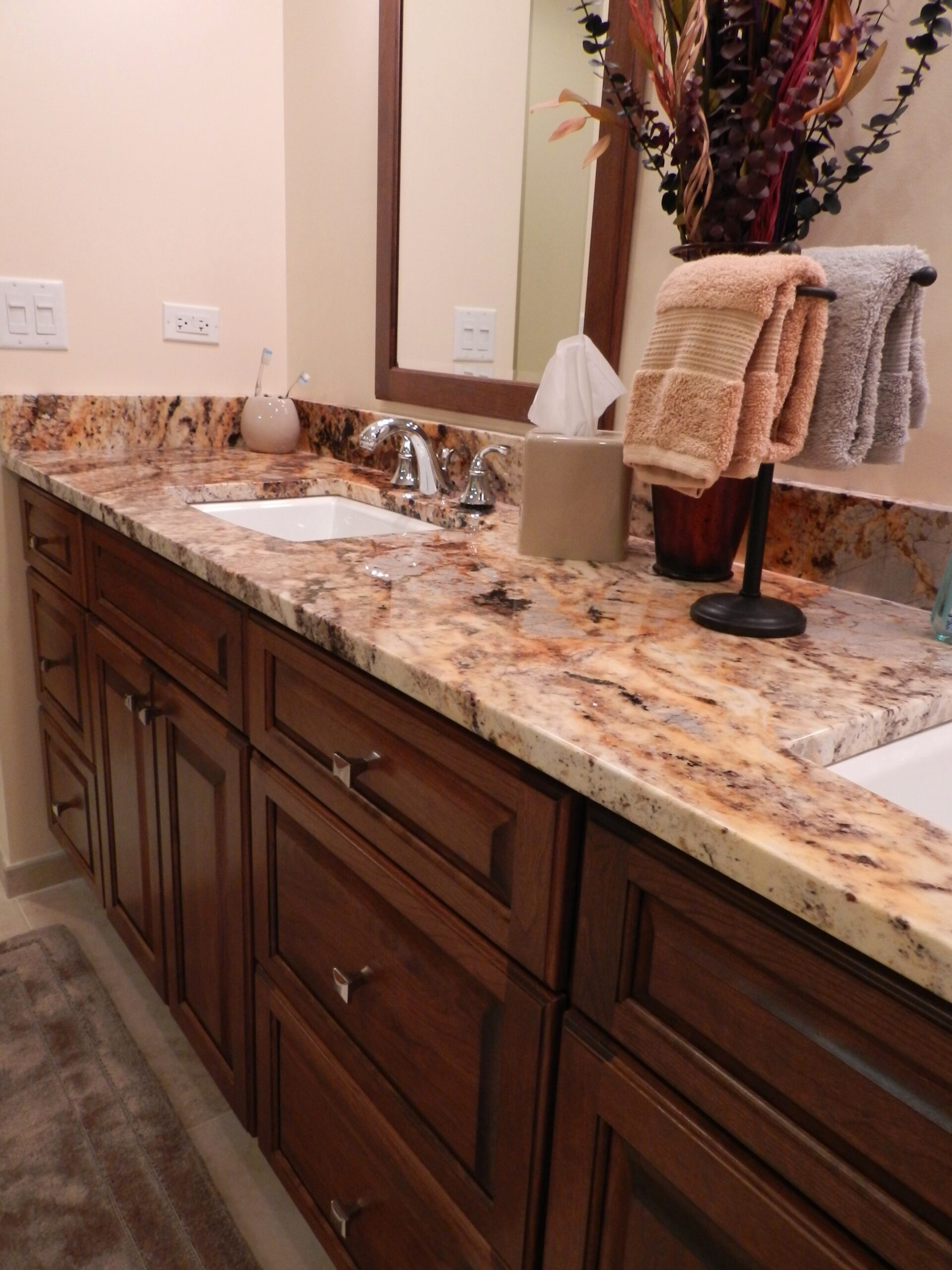 countertop, vanity in bathroom | GMD Surfaces in Chicagoland and Northwest Indiana